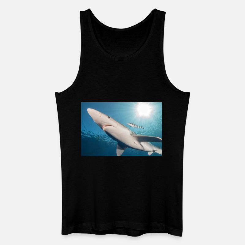 Azoren Hai - Männer Bio Tank Top - Schwarz