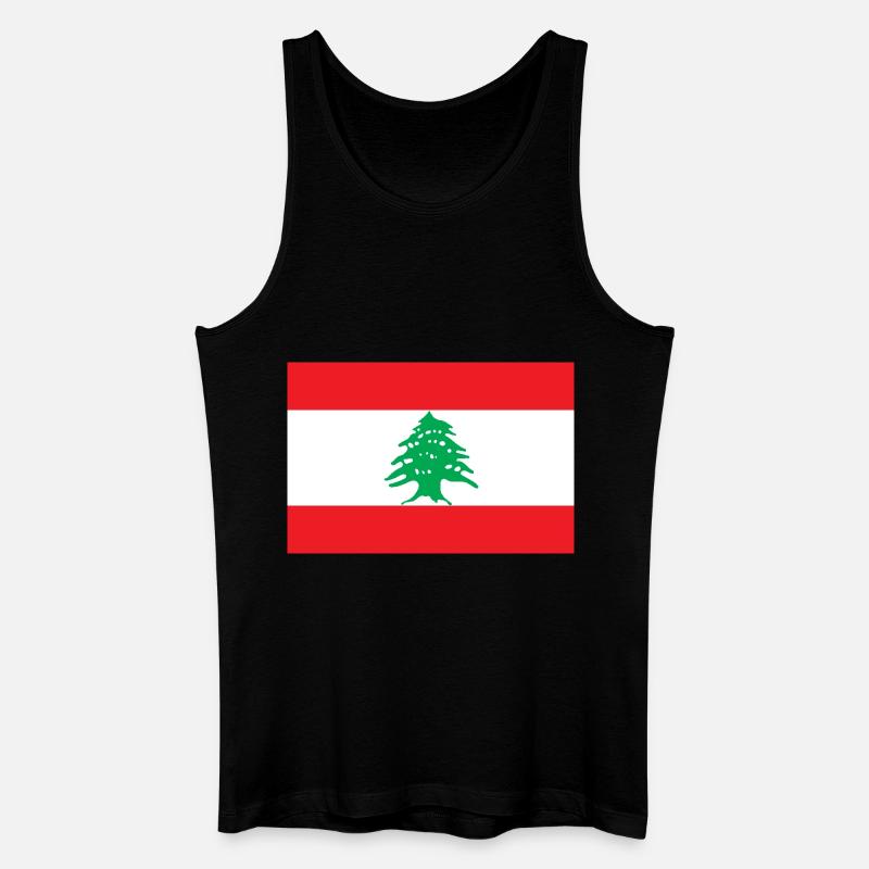 Libanon - Männer Bio Tank Top - Schwarz