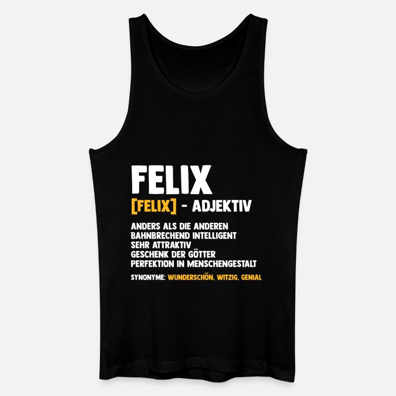 Felix - Männer Bio Tank Top - Schwarz