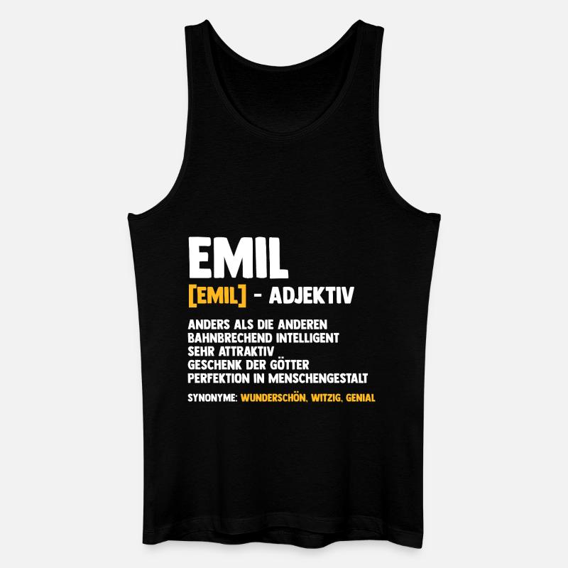 Emil - Männer Bio Tank Top - Schwarz