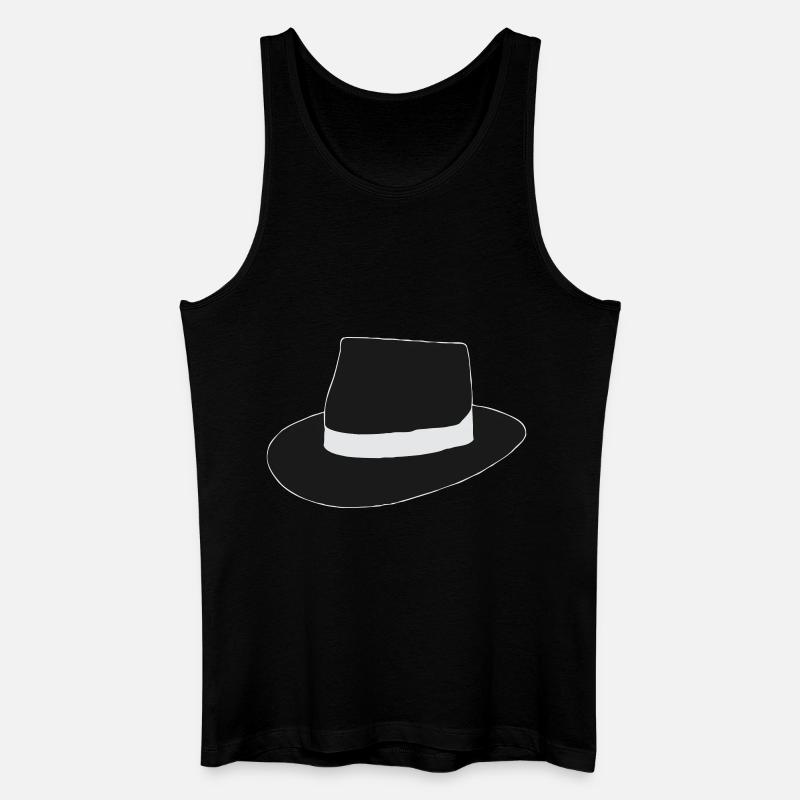 schwarzer Hut - Männer Bio Tank Top - Schwarz