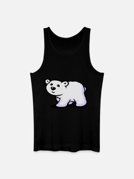 Eisbär - Männer Bio Tank Top - Schwarz