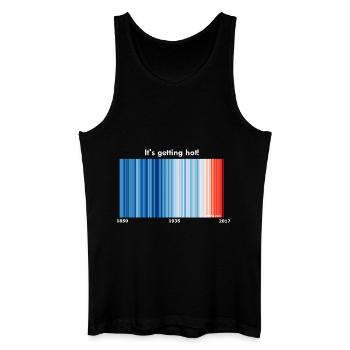 Warming Stripes World (white) - Men’s Organic Tank Top - black - Front