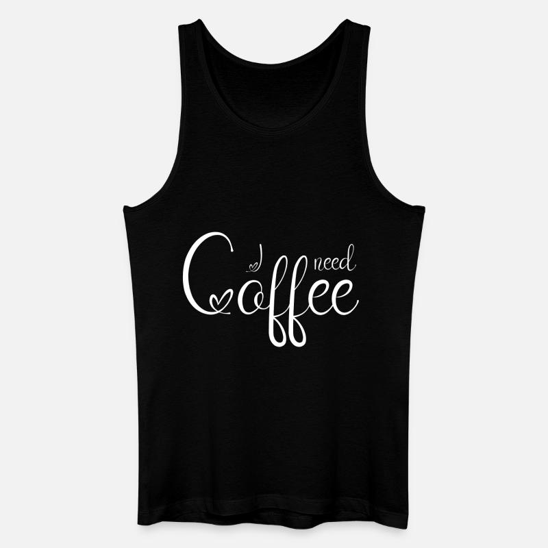 IneedCoffee2 - Männer Bio Tank Top - Schwarz
