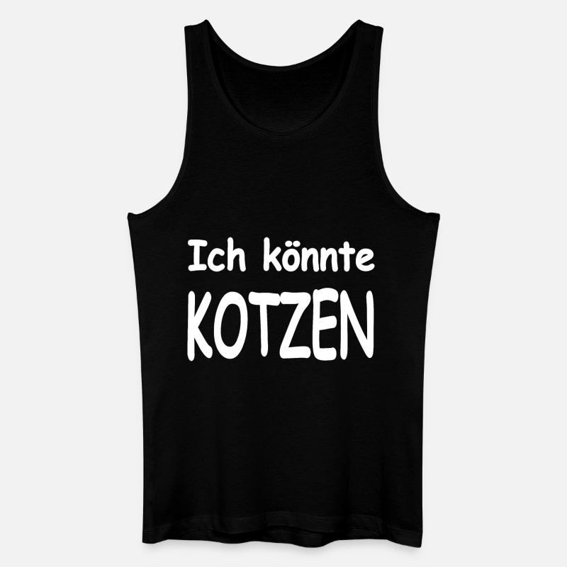 Kotzen - Männer Bio Tank Top - Schwarz