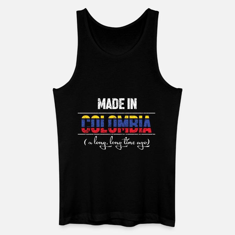 Kolumbien - Männer Bio Tank Top - Schwarz