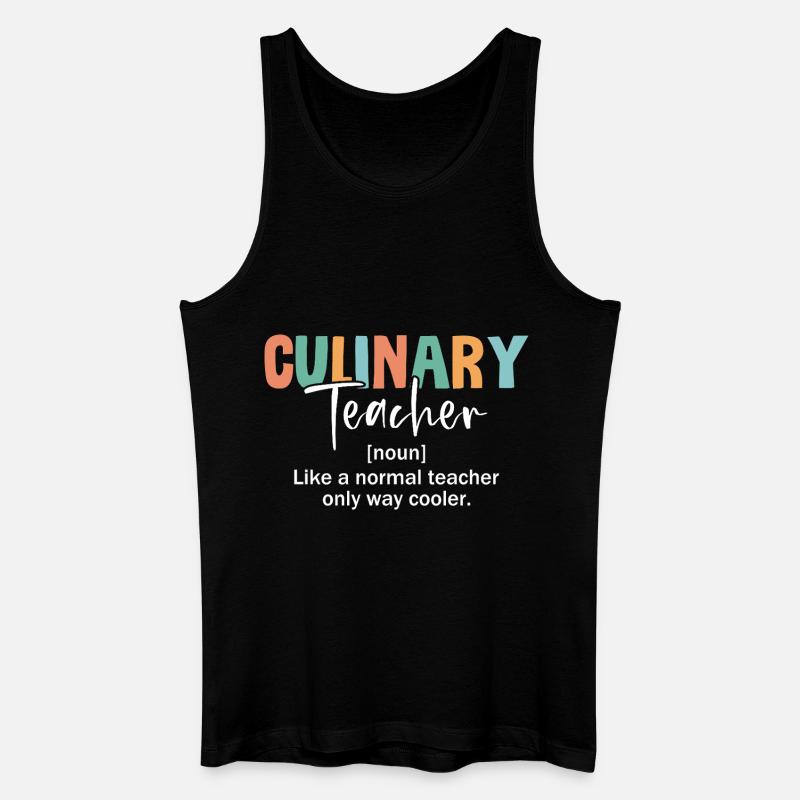 Coole Kulinarik-Lehrkraft Definition - Männer Bio Tank Top - Schwarz