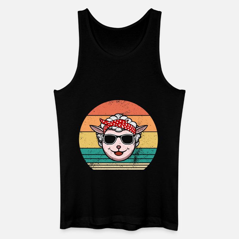Schäfer Schaf - Männer Bio Tank Top - Schwarz