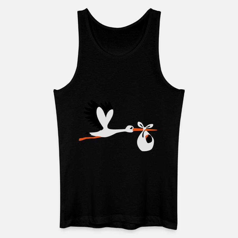 Storch - Männer Bio Tank Top - Schwarz