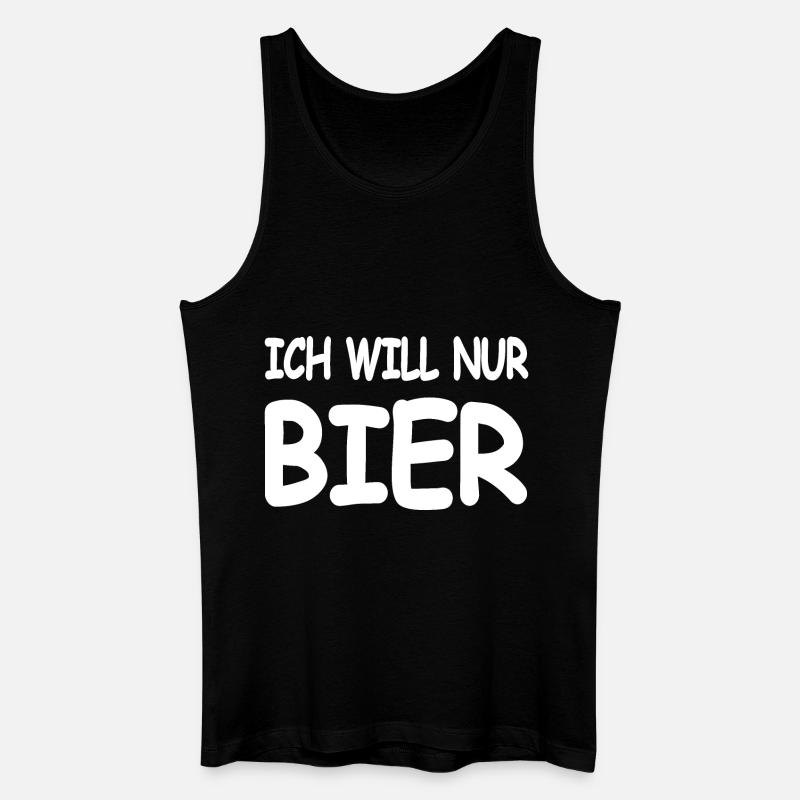 Bier - Männer Bio Tank Top - Schwarz