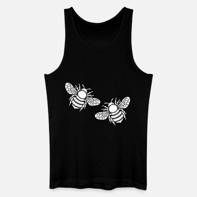 biene 2 - Männer Bio Tank Top - Schwarz