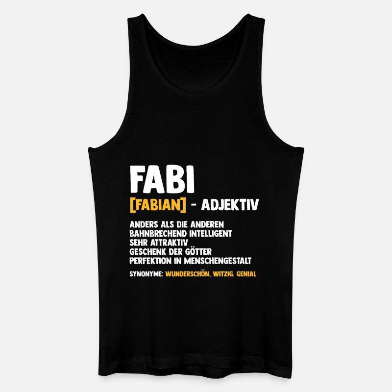 Fabian - Männer Bio Tank Top - Schwarz