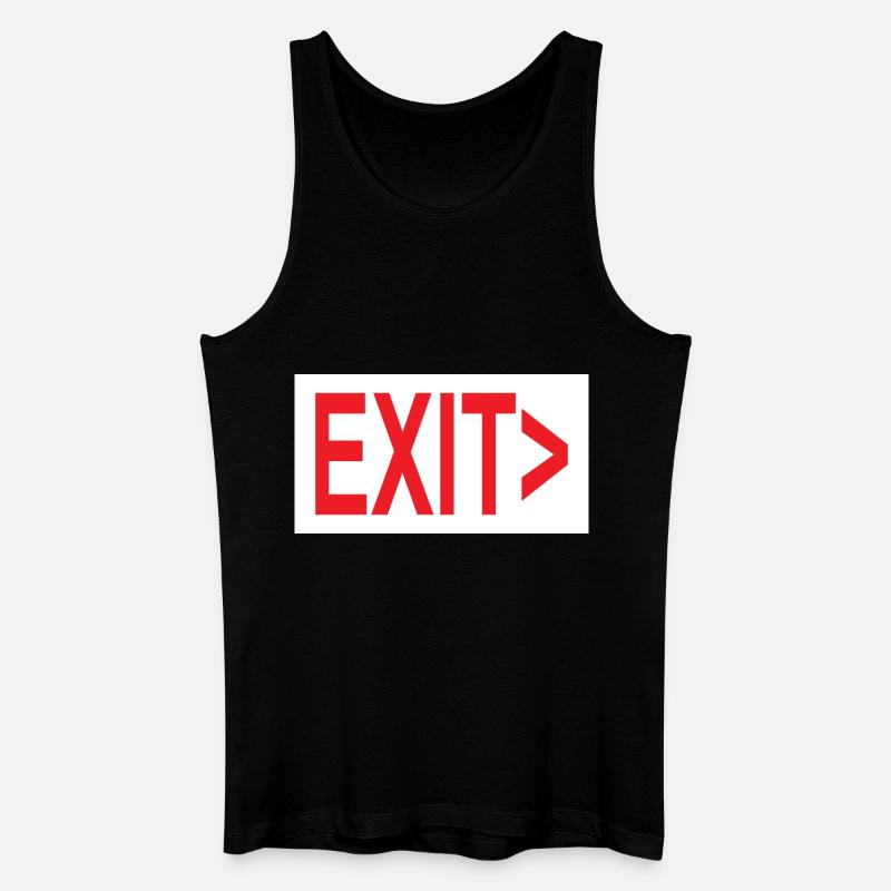 Exit / Exit / Emergency Exit - Men’s Organic Tank Top - black