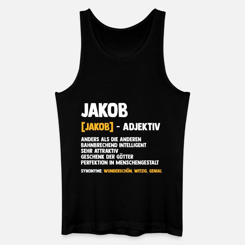 Jakob - Männer Bio Tank Top - Schwarz