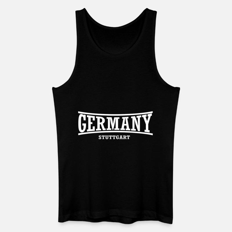 germany-Stuttgart-weiß - Männer Bio Tank Top - Schwarz