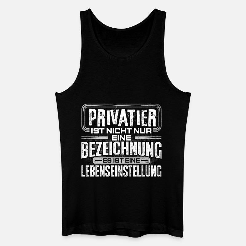 PRIVATIER - Leben - Männer Bio Tank Top - Schwarz