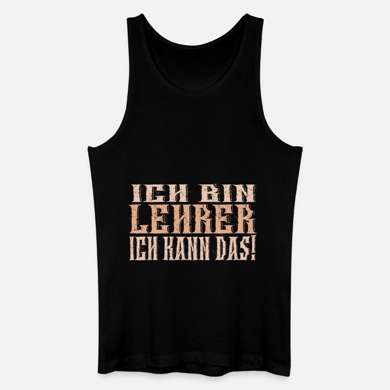 Ich bin Lehrer - Männer Bio Tank Top - Schwarz