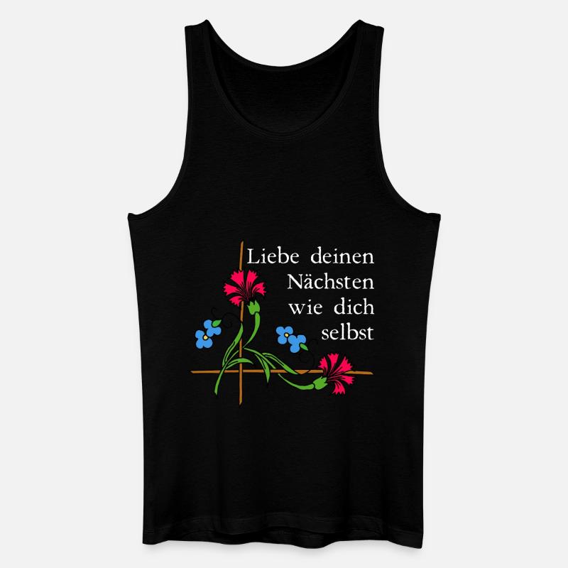 Nächstenliebe 2 - Männer Bio Tank Top - Schwarz