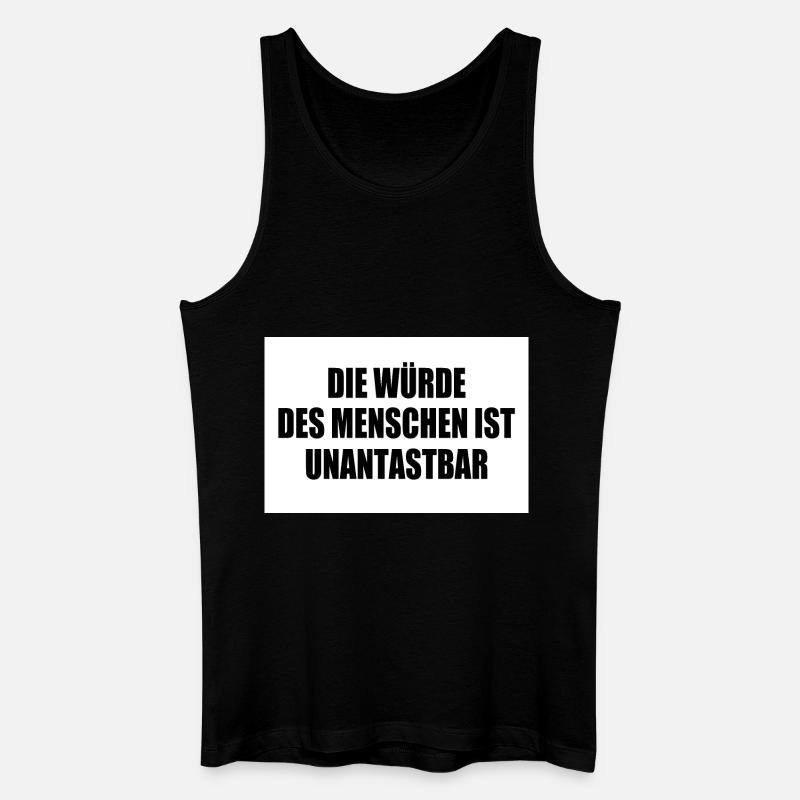 Human dignity is inviolable - Men’s Organic Tank Top - black