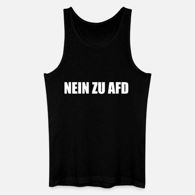 Nein zu afd - Männer Bio Tank Top - Schwarz