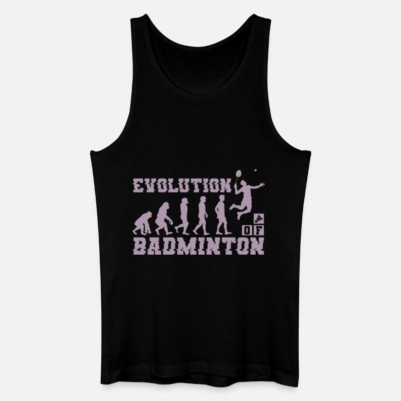 Badminton Evolution Silhouette - Men’s Organic Tank Top - black
