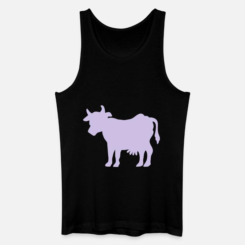 Kuh - Männer Bio Tank Top - Schwarz