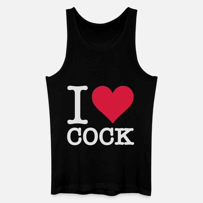 Ich liebe Hahn - Männer Bio Tank Top - Schwarz