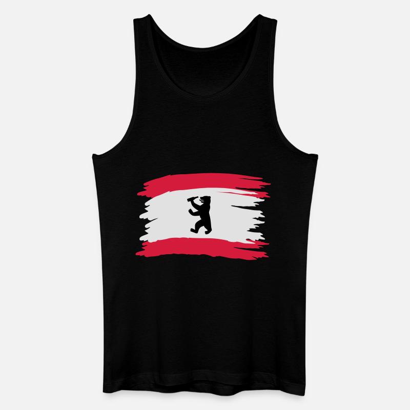 Berlin - Bierlin Flagge - Männer Bio Tank Top - Schwarz