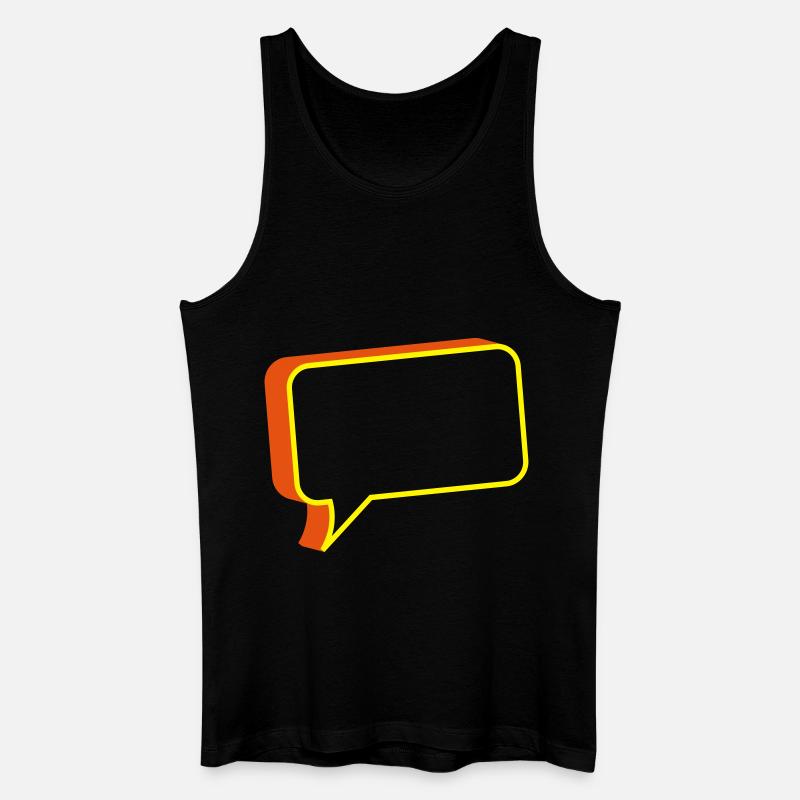 sprechblase 3d design - Männer Bio Tank Top - Schwarz