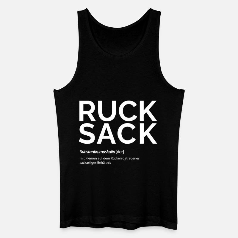 Rucksack Definition - Männer Bio Tank Top - Schwarz