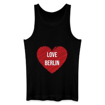 Love Berlin T-Shirt - Männer Bio Tank Top - Schwarz - Vorne