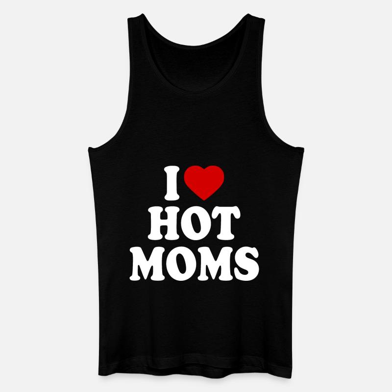 I love hot moms - Männer Bio Tank Top - Schwarz