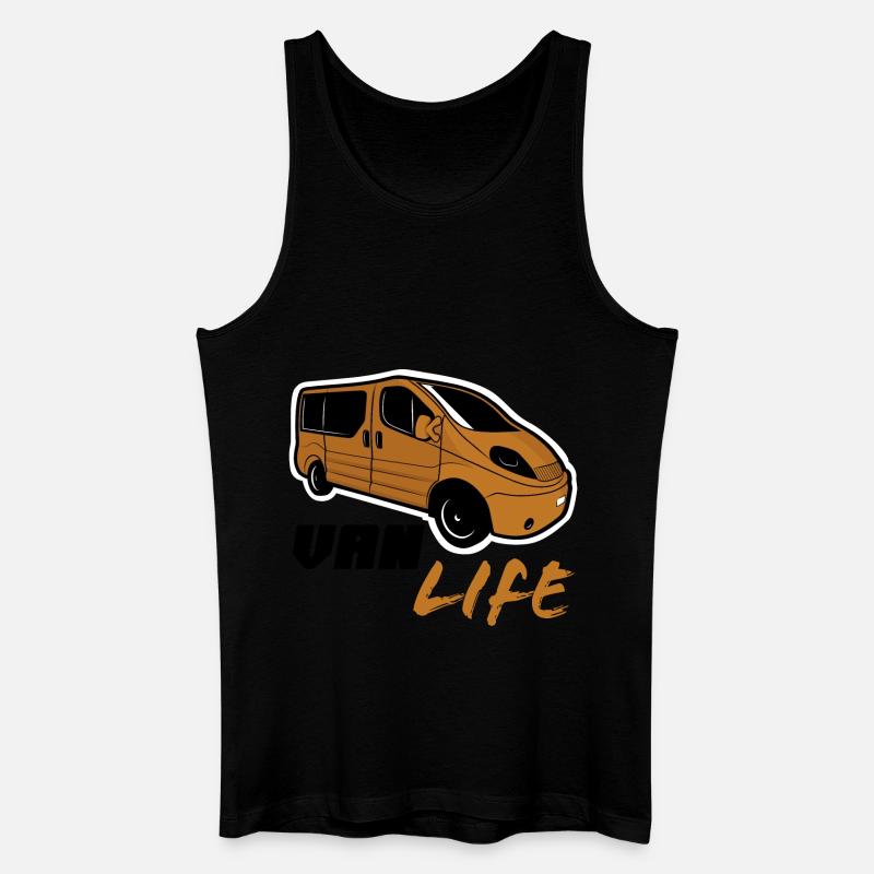 Vanlife - Männer Bio Tank Top - Schwarz