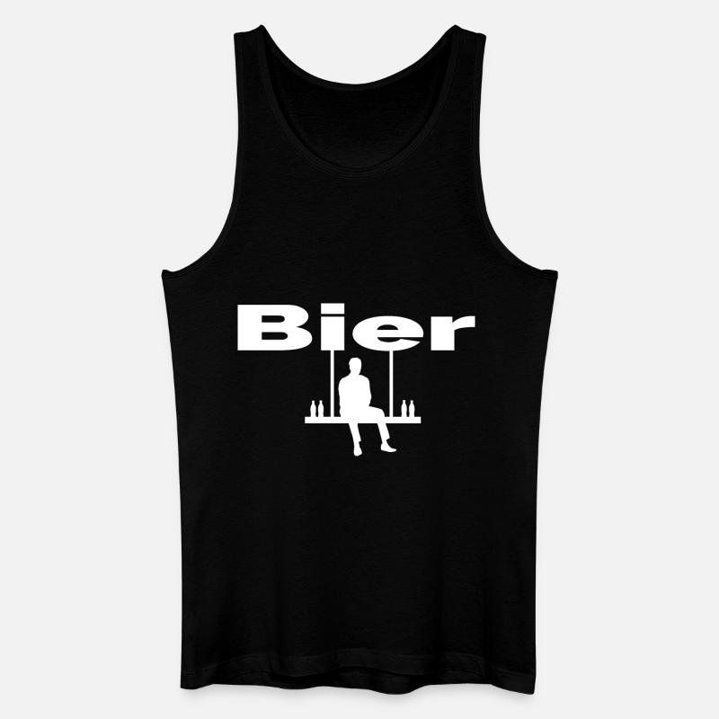 Bier - Männer Bio Tank Top - Schwarz
