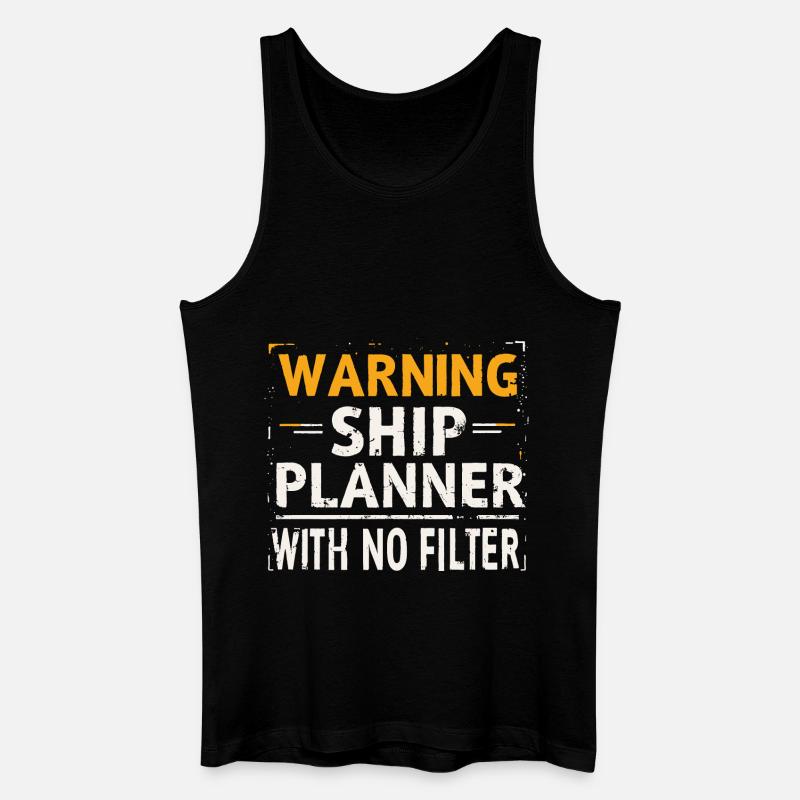 SCHIFFSPLANER - Männer Bio Tank Top - Schwarz