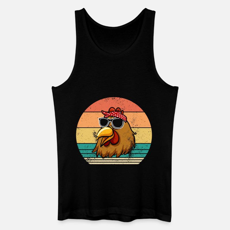 Hühner Henne - Männer Bio Tank Top - Schwarz