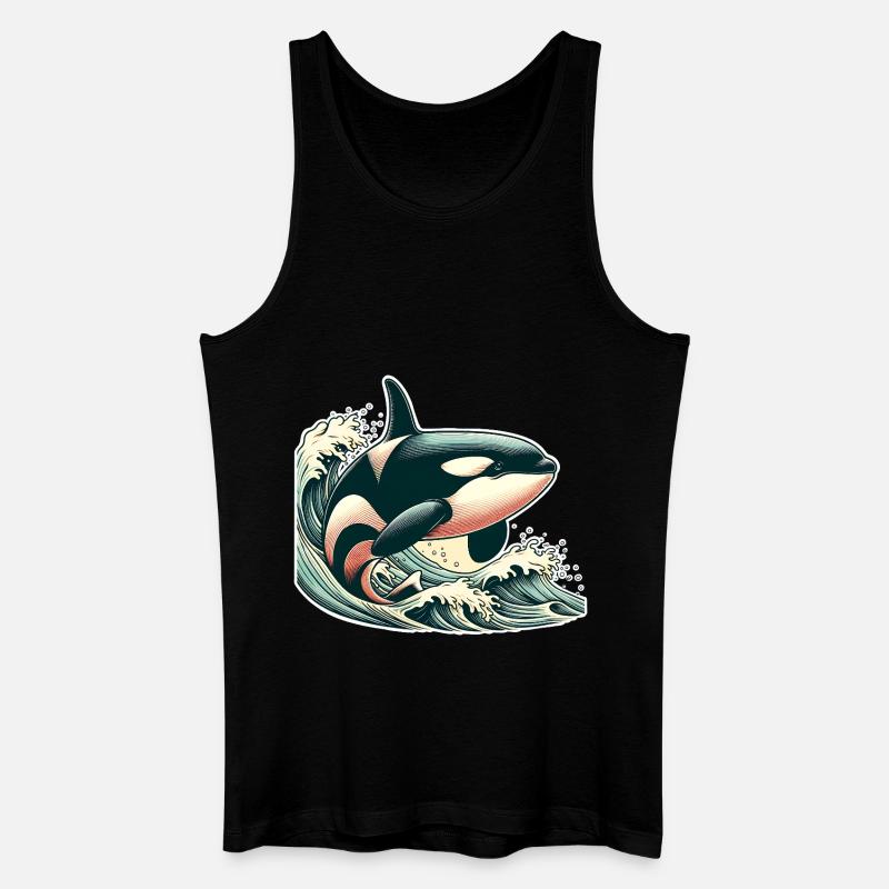 Orca Schwertwal - Männer Bio Tank Top - Schwarz