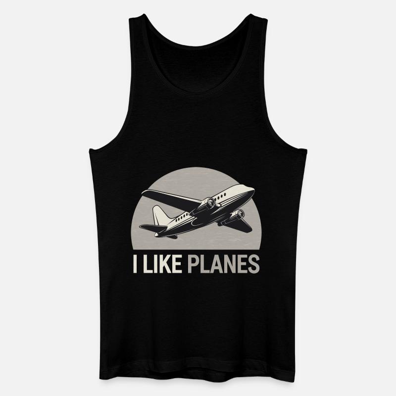 I Like Planes 16 - Männer Bio Tank Top - Schwarz