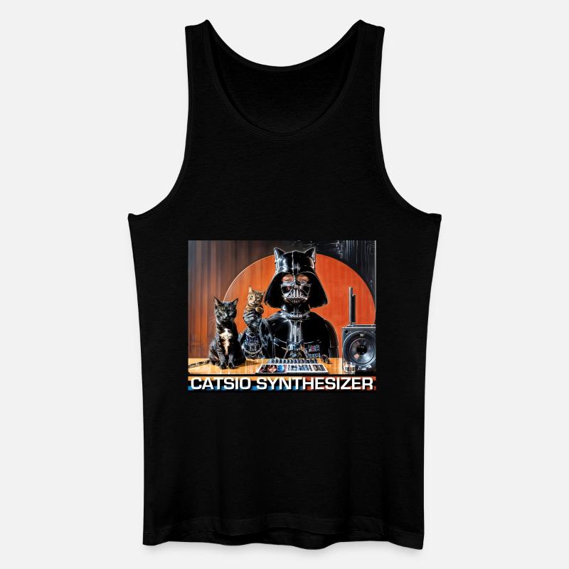 Catsio Synthesizer - Männer Bio Tank Top - Schwarz