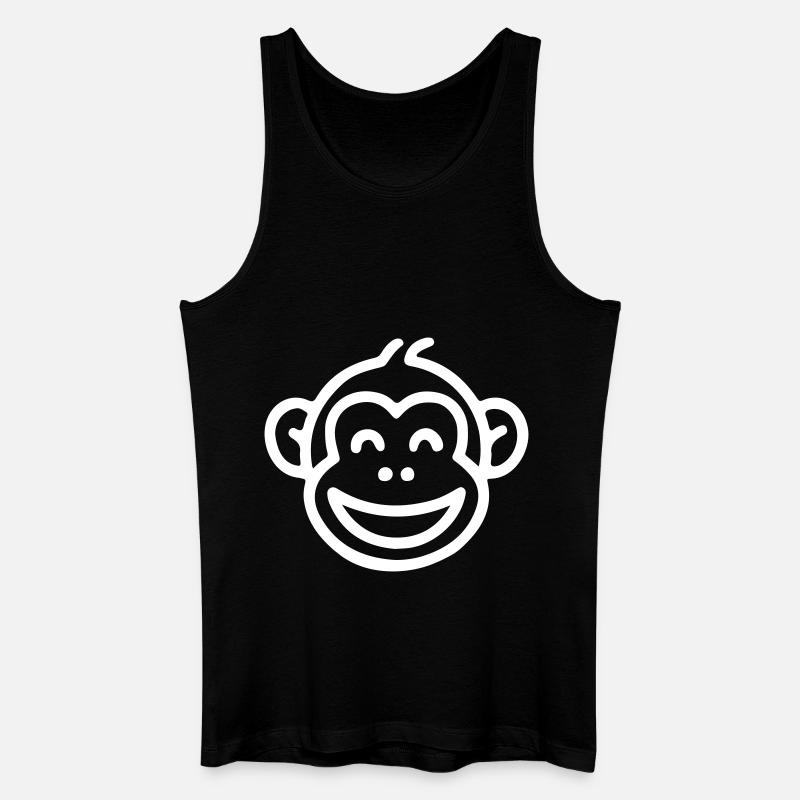 Affe Lustig - Männer Bio Tank Top - Schwarz