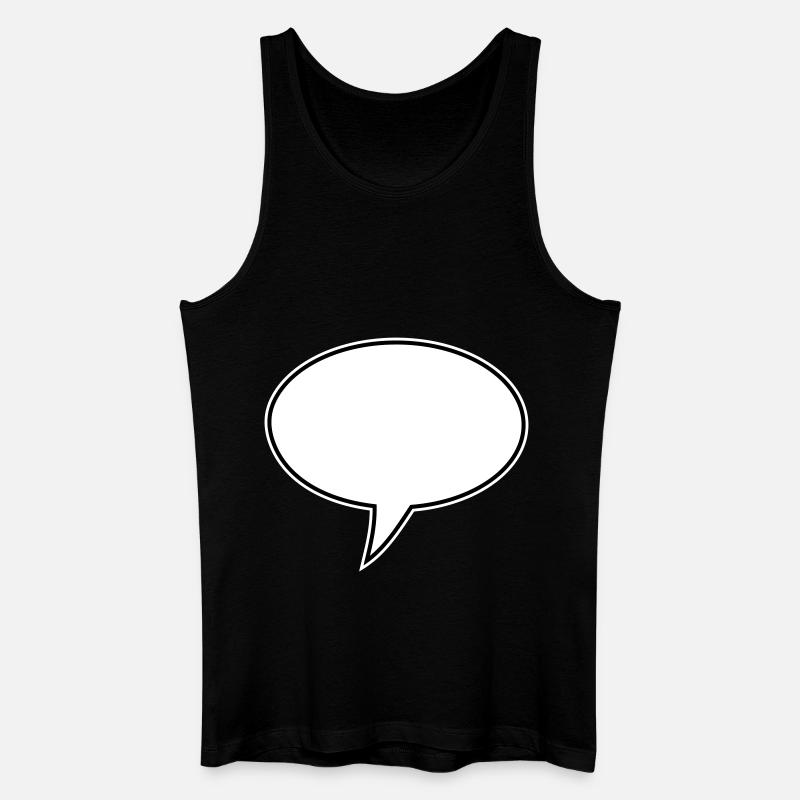 Speech Bubble Design Links - Men’s Organic Tank Top - black