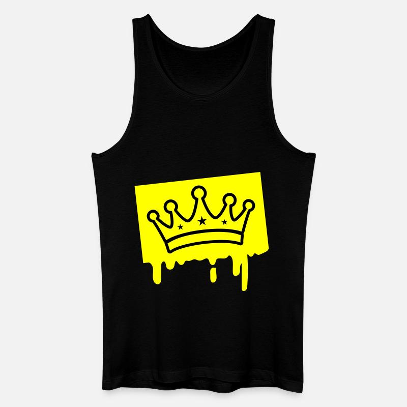 Krone Symbol - Männer Bio Tank Top - Schwarz