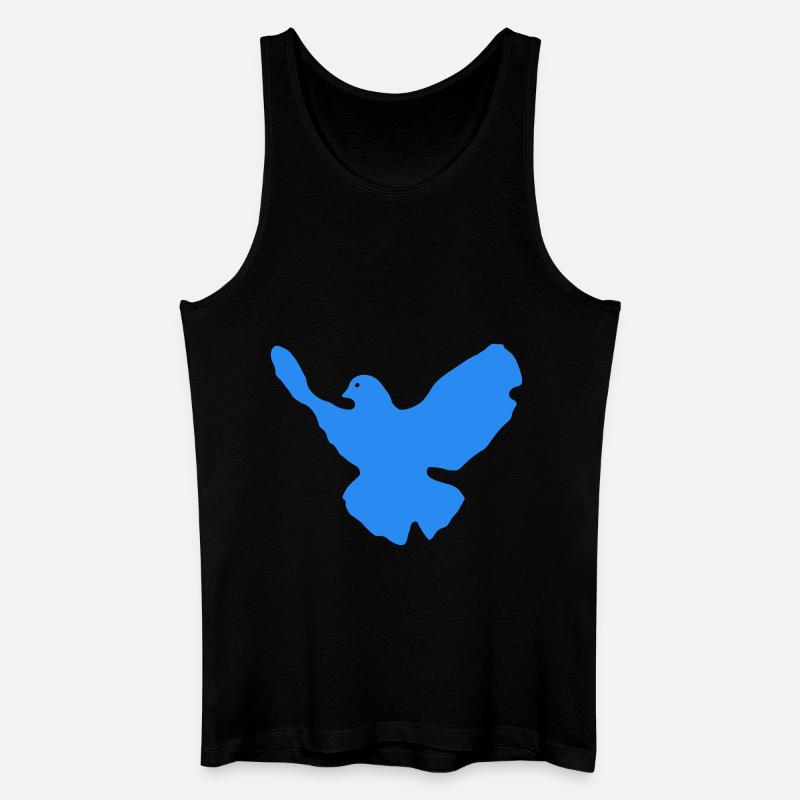 friedenstaube 01 - Männer Bio Tank Top - Schwarz