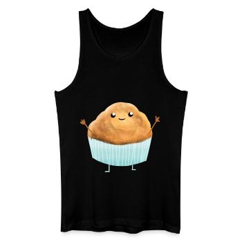 Muffin - Männer Bio Tank Top - Schwarz - Vorne