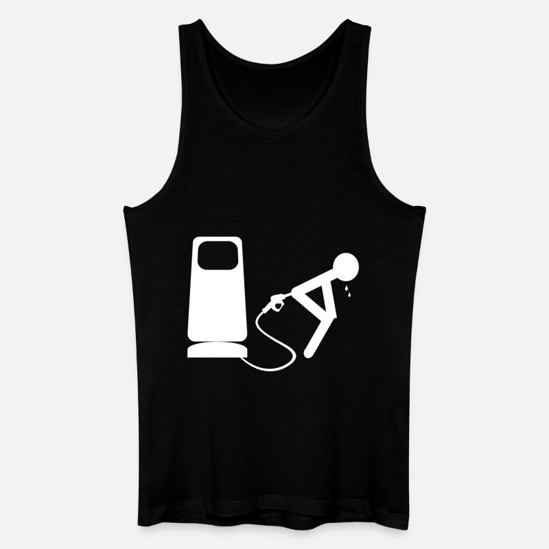 weiß Öl - Männer Bio Tank Top - Schwarz
