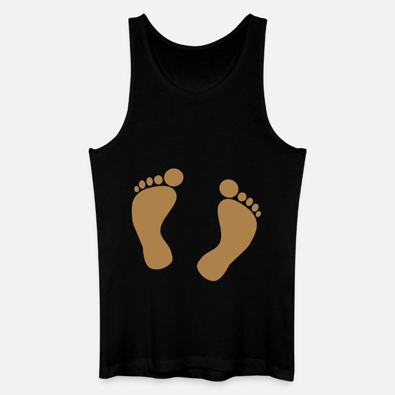 ślad stopy - Ekologiczny tank top męski - czarny