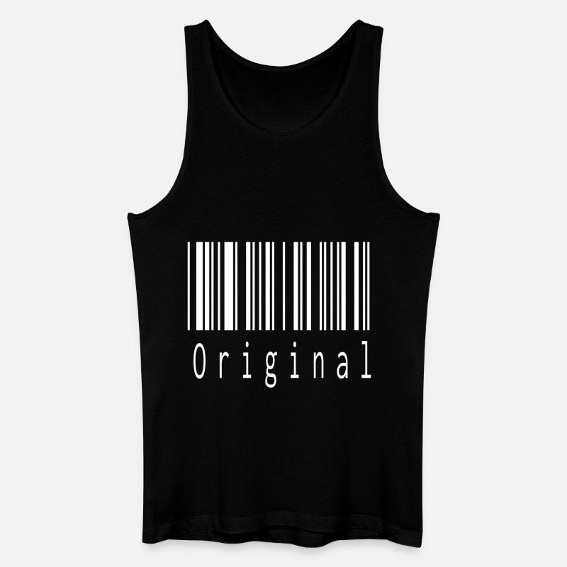 Original Barcode - Männer Bio Tank Top - Schwarz