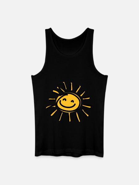 Sonne - Männer Bio Tank Top - Schwarz