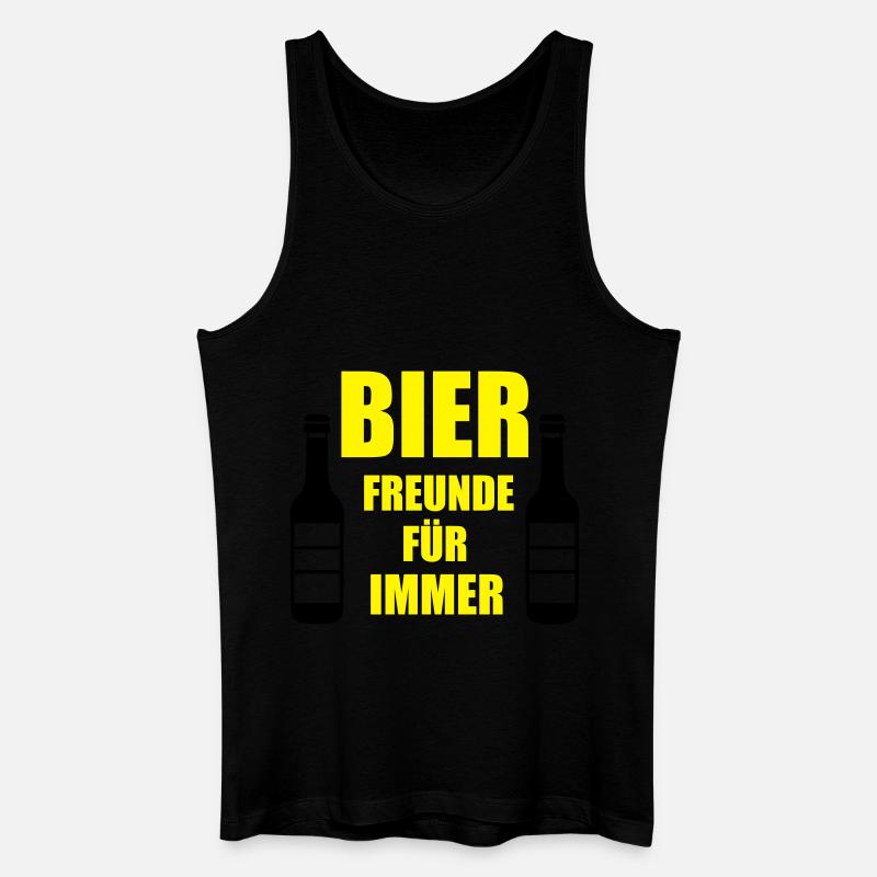 bier_freunde - Männer Bio Tank Top - Schwarz