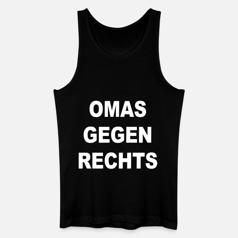 omas gegen rechts - Männer Bio Tank Top - Schwarz